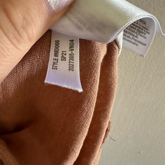 Madewell Linen-Blend Asbury Tee in Light Brown size XS EUC - Picture 10 of 10